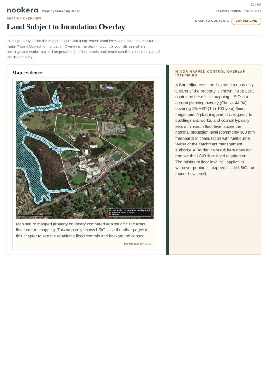 Actual sample report page 20: Report page