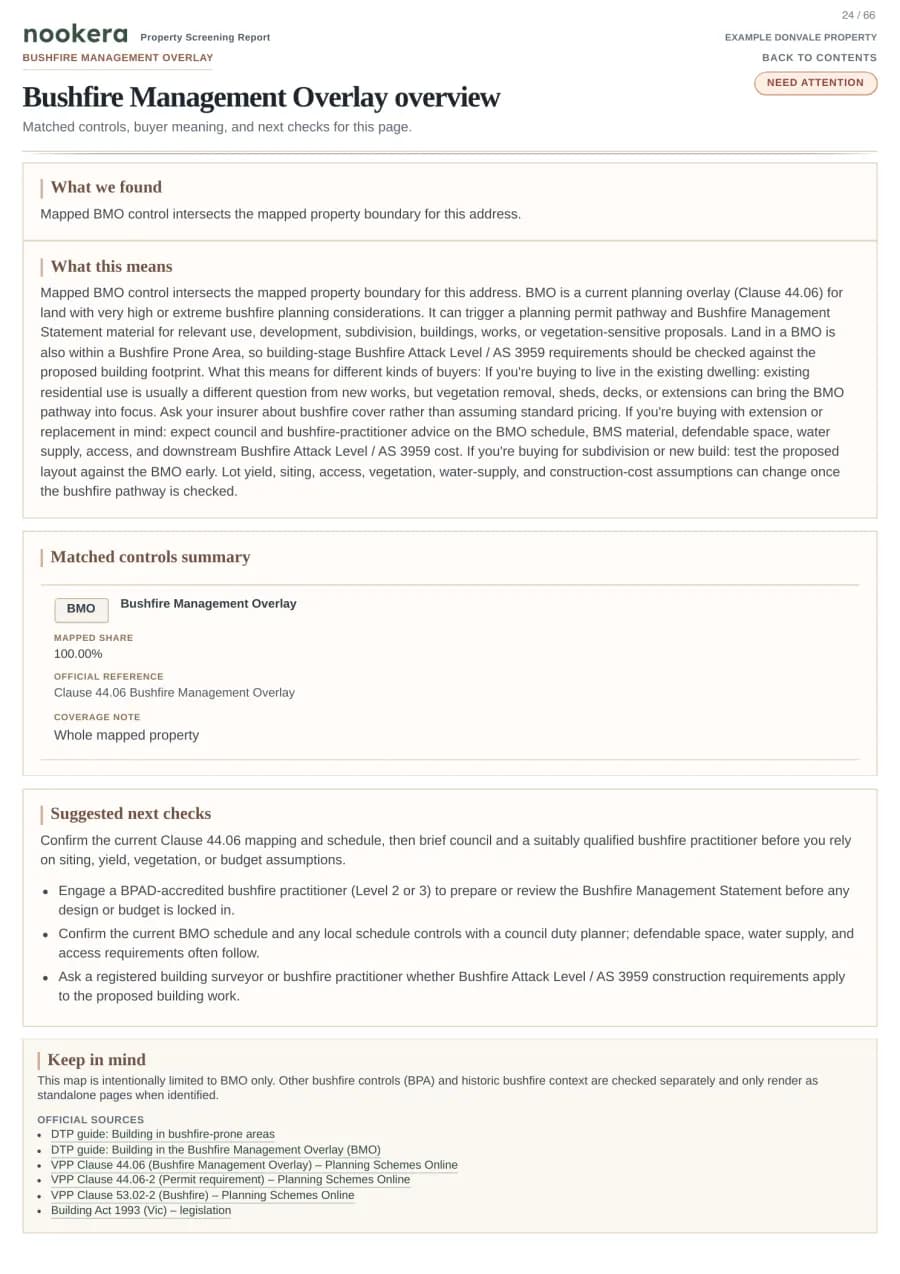 Actual sample report page 24: Report page